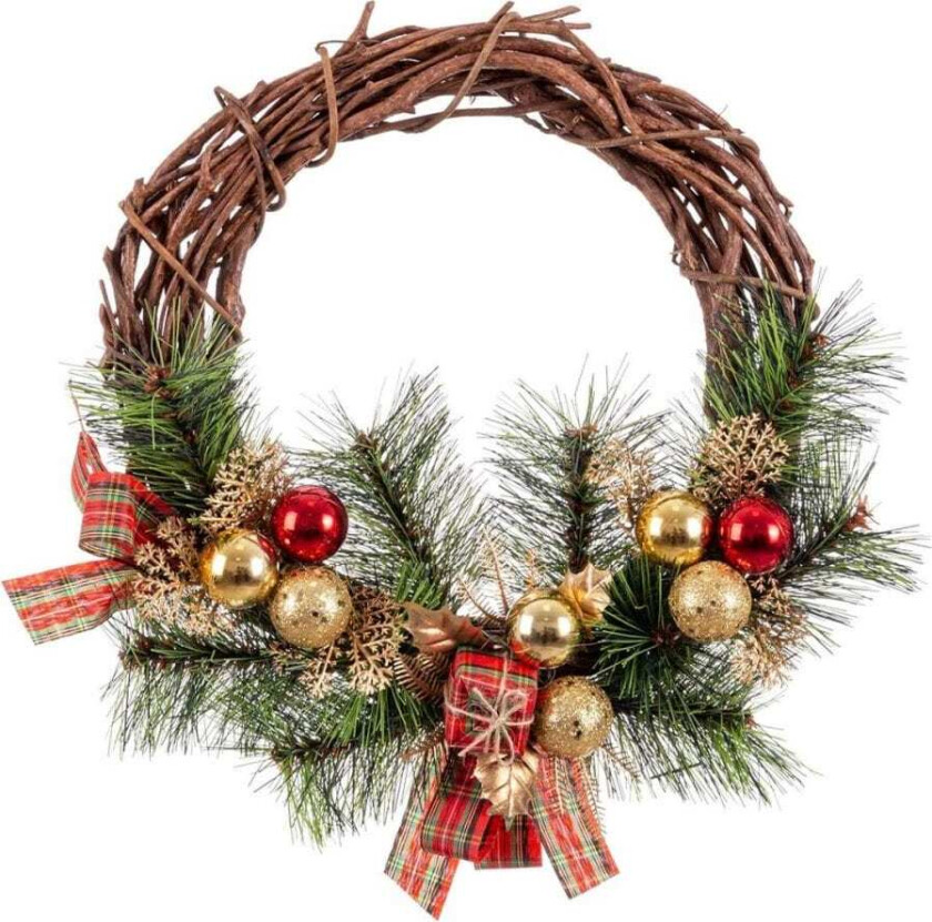 Julekrans Rotting Flerfarget Naturlig PVC 25 x 25 x 10 cm