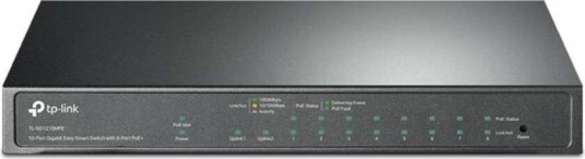 Tp-link 10-port Gigabit Easy Smart Switch With 8-port Poe+