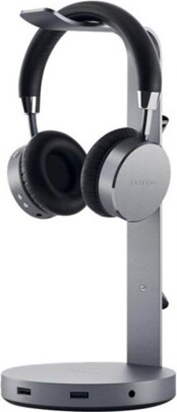 Aluminum Headphone Stand with built in USB Hub