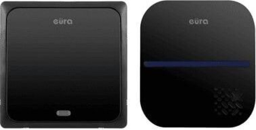TRÅDLØS DØRKLOKKE ''EURA'' WDP-84H2 ''BLUES'' batterifri SVART