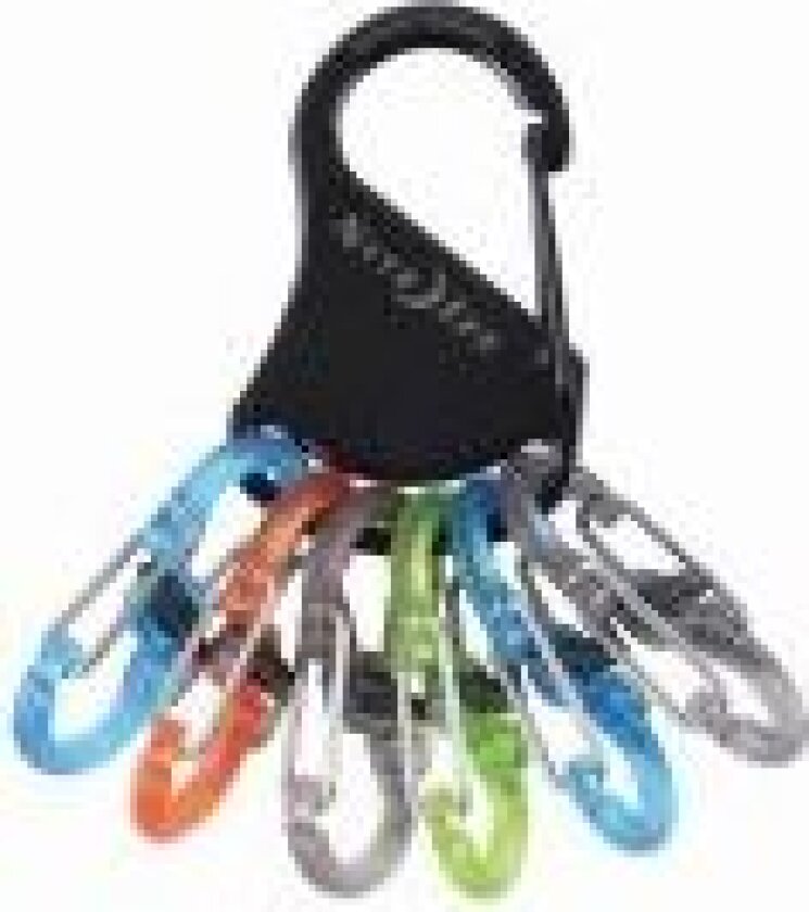 NITE Ize Nøgle-karabinhage KLKP-01-R3 Nite Ize Sort, Turkis, Orange, Grå, Grøn 1 stk