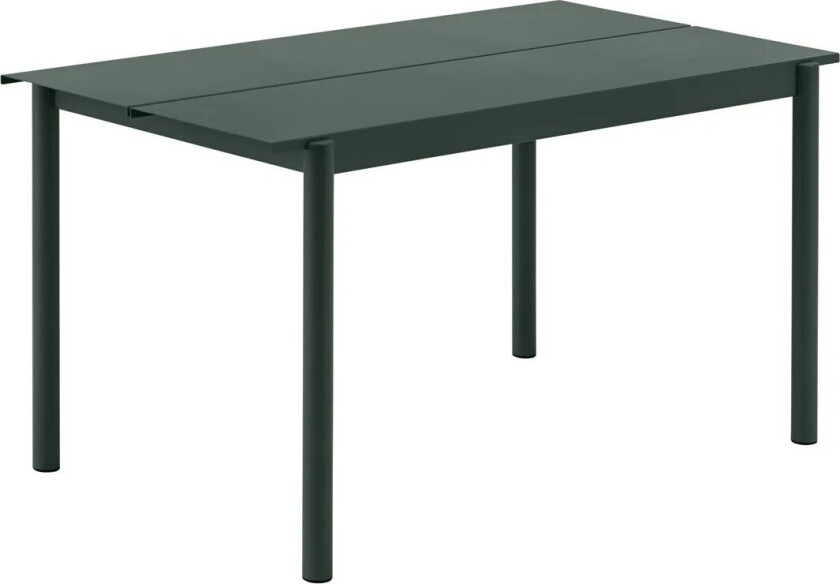 Linear steel table bord 140 x 75 cm mørkegrønn