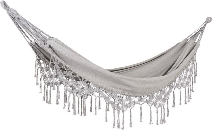 Bilde av Hengekøye Lys Grå Bomull Polyester Huskesete Innendørs Utendørs Boho-stil