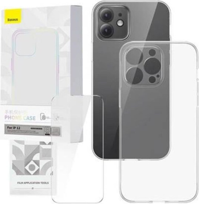 Transparent Case and Tempered Glass set Corning for iPhone 12