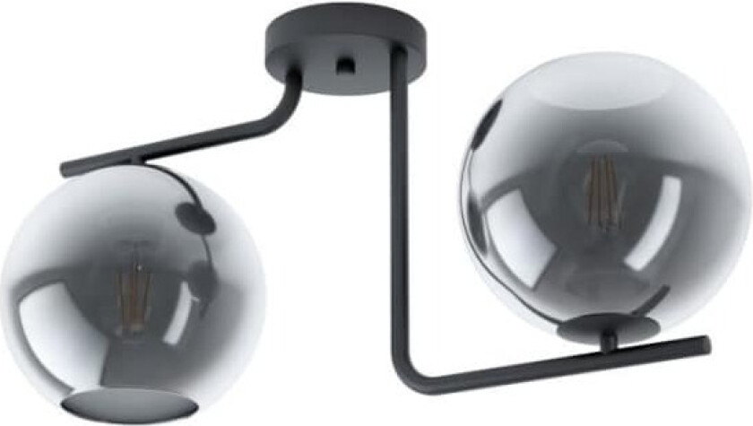 MAROJALES TAK 2XE27 SORT/RØYK