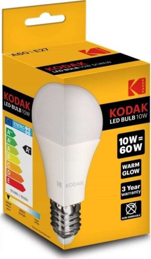 LED-pære A60 E27 806lm varmglød 10W/60W