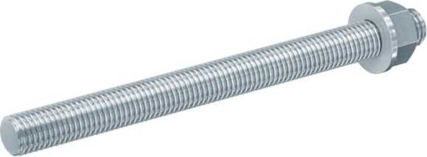 Fischer FIS A, M12, Stål, Fullt gjenget stang, 21 cm, 10 stykker