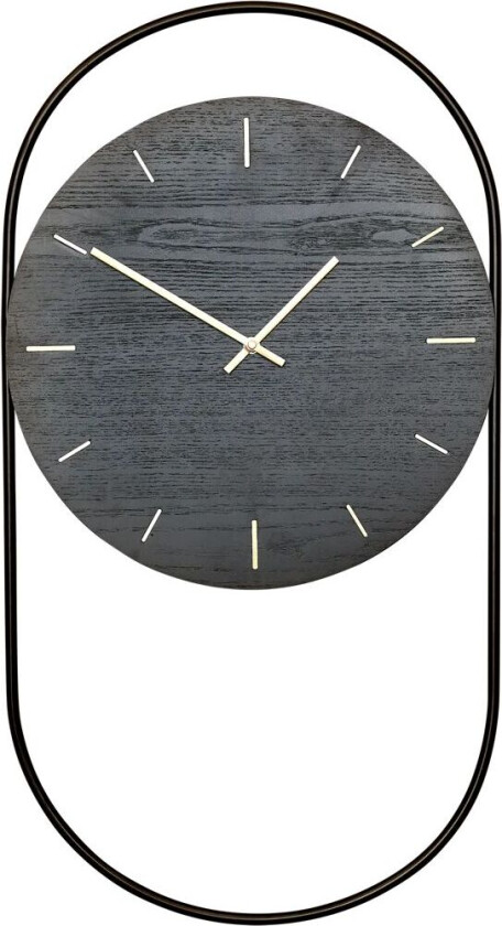 A-Wall veggklokke 41x76 cm Black-brass