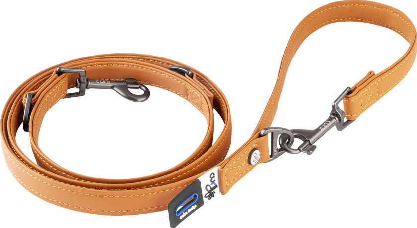 Curli Adjustable Leash Vegan Apple Leather - Brown