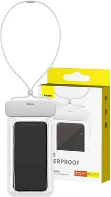 Waterproof phone case AquaGlide (white)