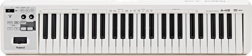 A-49 MIDI Kontroller Keyboard Hvit