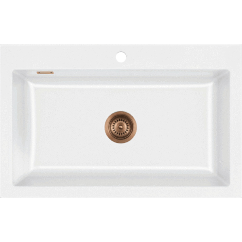Mera 80 kjøkkenvask, 80x51 cm, blank hvit