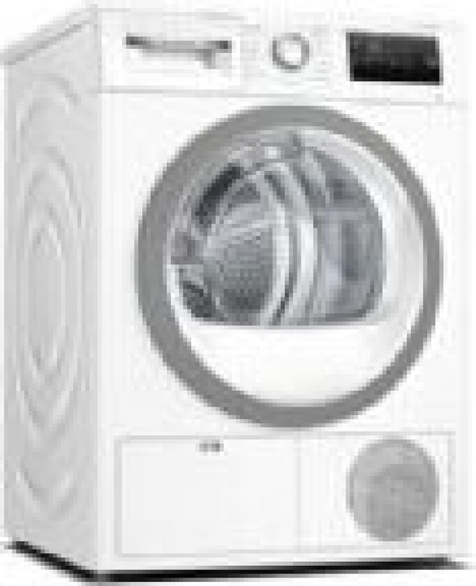 Serie 4 WTH85V13, Frittstående, Frontmatet, Kondensasjon, Hvit, Rotasjon, Riktig/Høyre