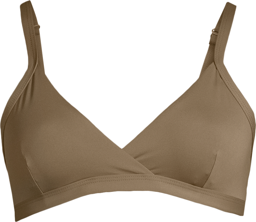 Women's Overlap Bikini Top Seaweed Green 42, Seaweed Green