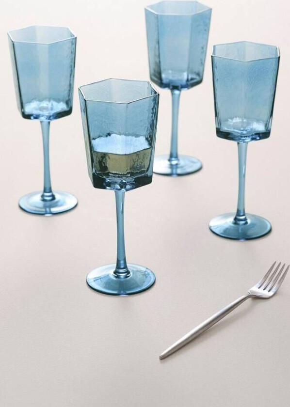 vinglass 4-pk Blå