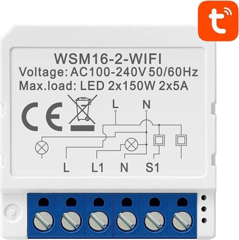 Smart Switch Module WiFi WSM16-W2 TUYA