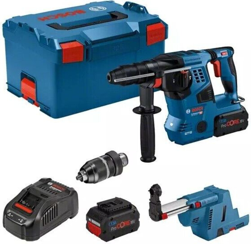 GBH 18V-28 CF PROFESSIONAL, SDS Plus, Sort, Blå, Rød, Børsteløs motor, 2,8 cm, 3,3 J, 4220 bpm