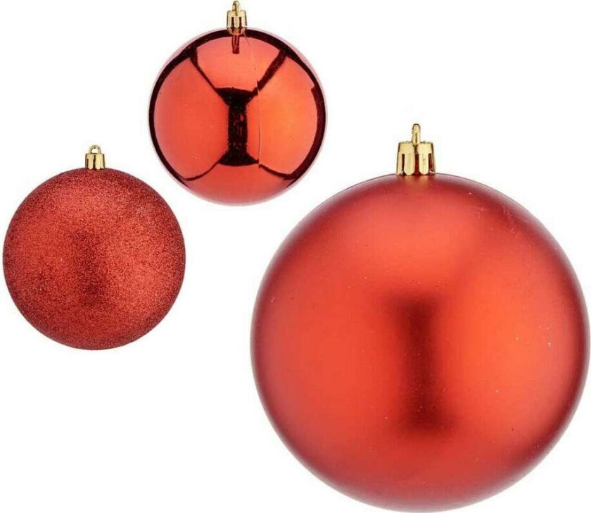 Juletrekuler à 10 cm 6 kvantum Rød Plast