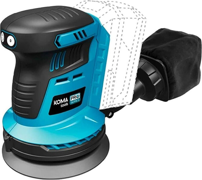 Eksentersliper med tilfeldig bane Koma Tools Børsteløs à 125 mm 20 V