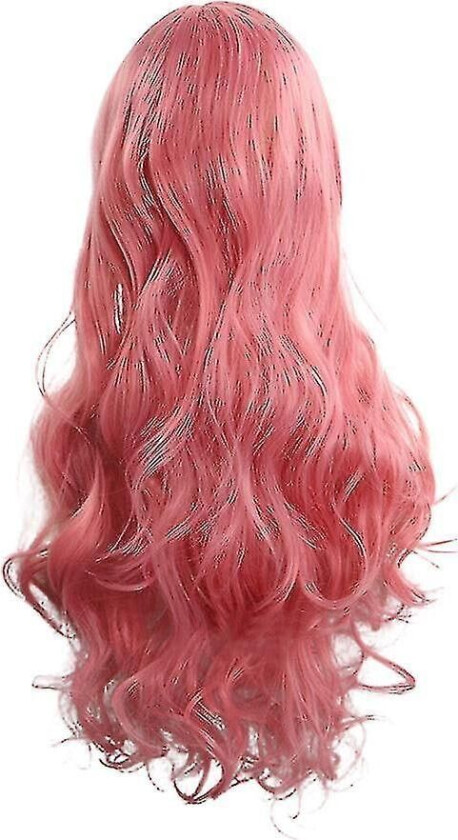 80 cm blond lang krøllet parykk for kvinner