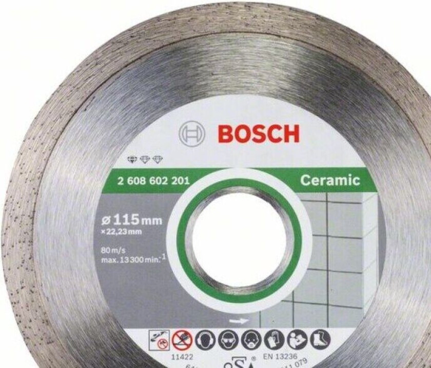 DIAMANTSKIVE STD CERAMIC 115X22,23 10STK