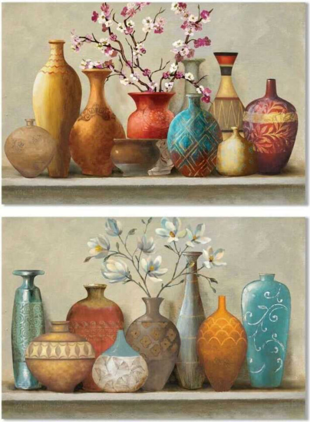 Maleri DKD Home Decor Vase Colonial 120 x 3 x 80 cm (2 kvanta)