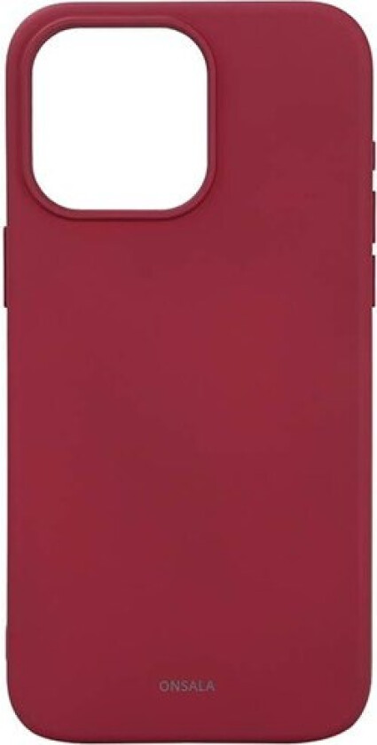 Onsala iPhone 15 Pro Max Deksel Silicone Touch MagSeries Deep Red
