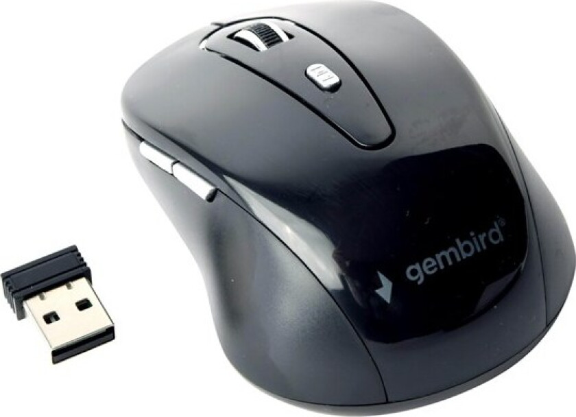 MUSW-6B-01 - mouse - 2.4 GHz - black - Mus - Optisk - 6 - Svart