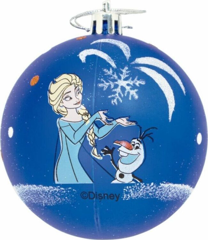 Juletrekule Frozen Memories 6 nummer Blå Hvit Plast (Ã 8 cm)