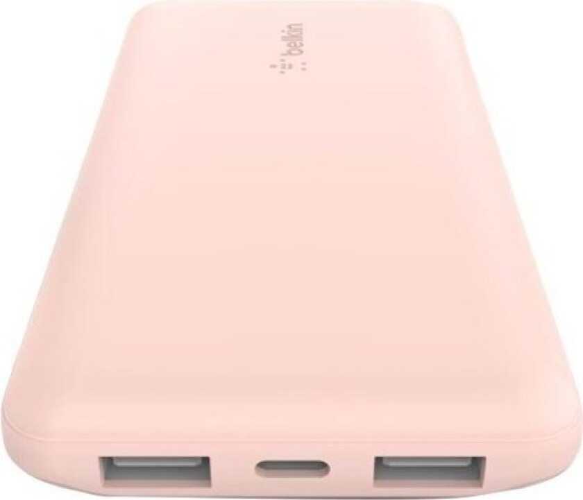 10K Power Bank w/USB-C 15W - Rose Gold Nødlader - 10000 mAh