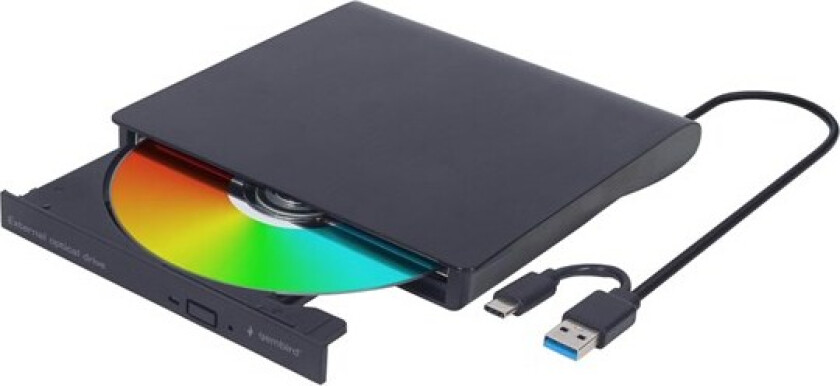 DVD-USB-03 - DVD±RW (±R DL) / DVD-RAM drive - USB 3.1 Gen 1 - external - DVD-RW (Brenner) - USB 3.1 Gen 1 - Svart