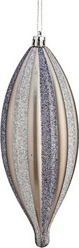 Juletrekule Avlang Sølvfarget PVC