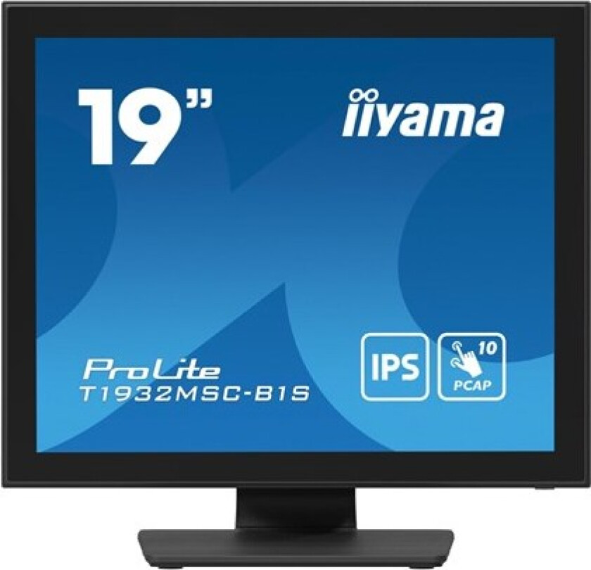 19" iiyama ProLite T1932MSC-B1S - LCD monitor - 19" - 14 ms - Skjerm