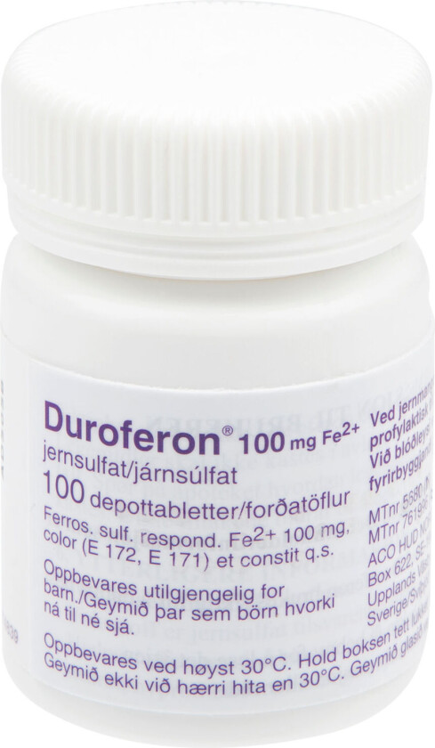 Duretter depottabletter 100mg, 100 stk.