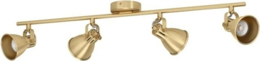 Seras, Overflateegnet, GU10, 4 ampuller, 220 - 240 V, Messing, Gull