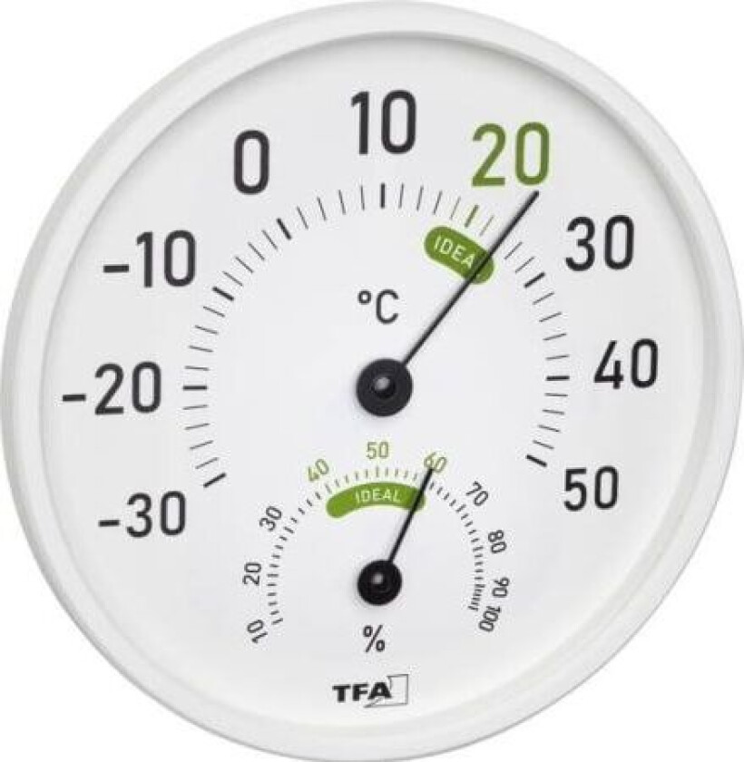 TFA Dostmann Termo- /hygrometer Hvid