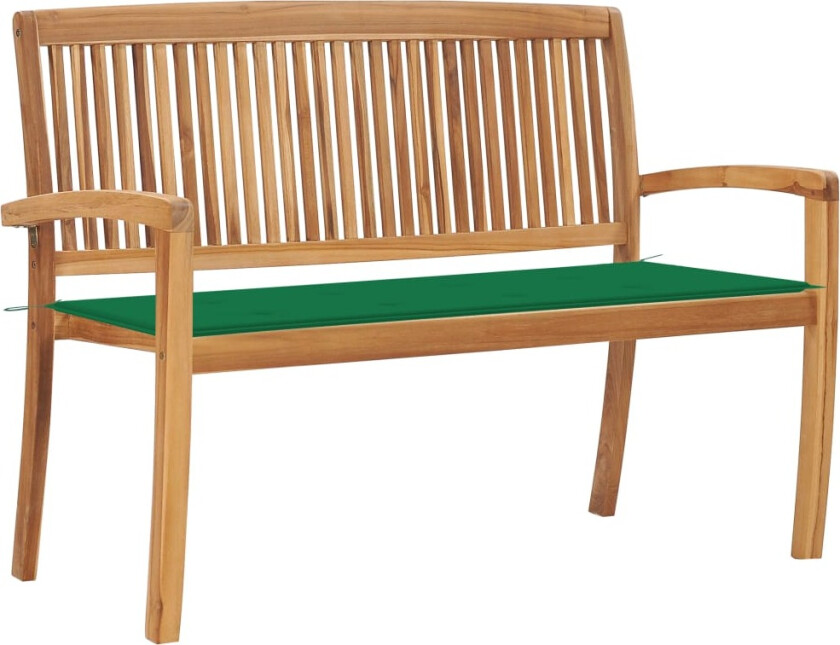 Stablebenk med pute 128,5 cm heltre teak