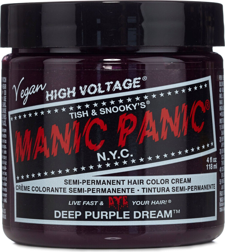 Semi-Permanent Hair Color Cream Deep Purple Dream