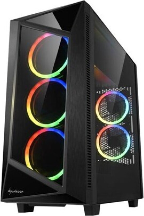 REV200 - mid tower - ATX - Kabinett - Tower - Svart