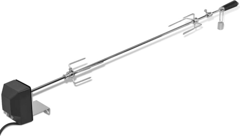 BBQ Rotisserie-spyd med Motor Stål 1200 mm