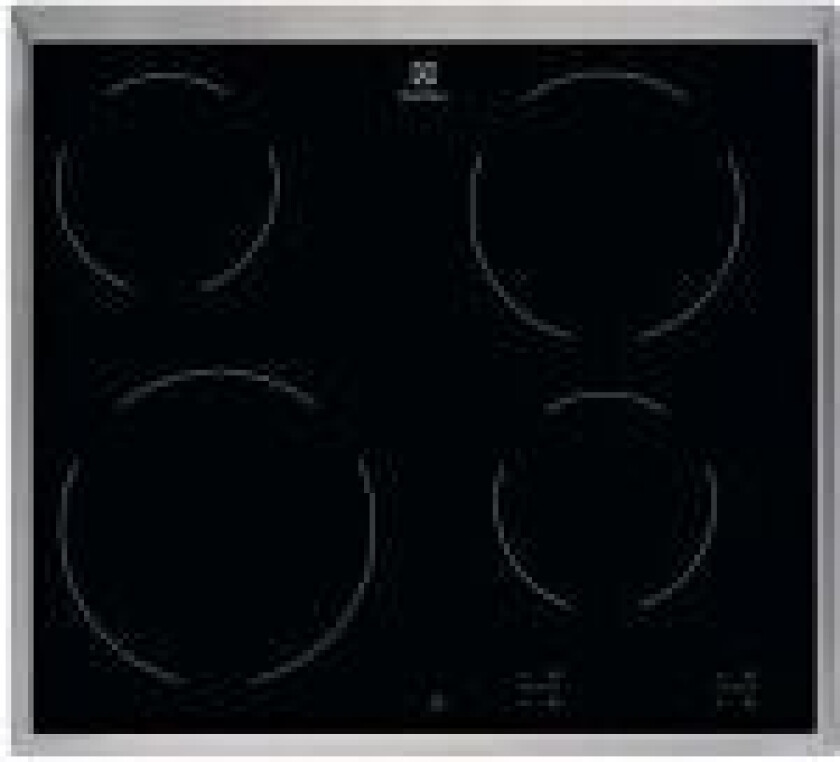 Inspiration EHF16240XK - Keramisk komfyrtopp - 4 plater - Nisje - bredde: 56 cm - dybde: 49 cm - svart