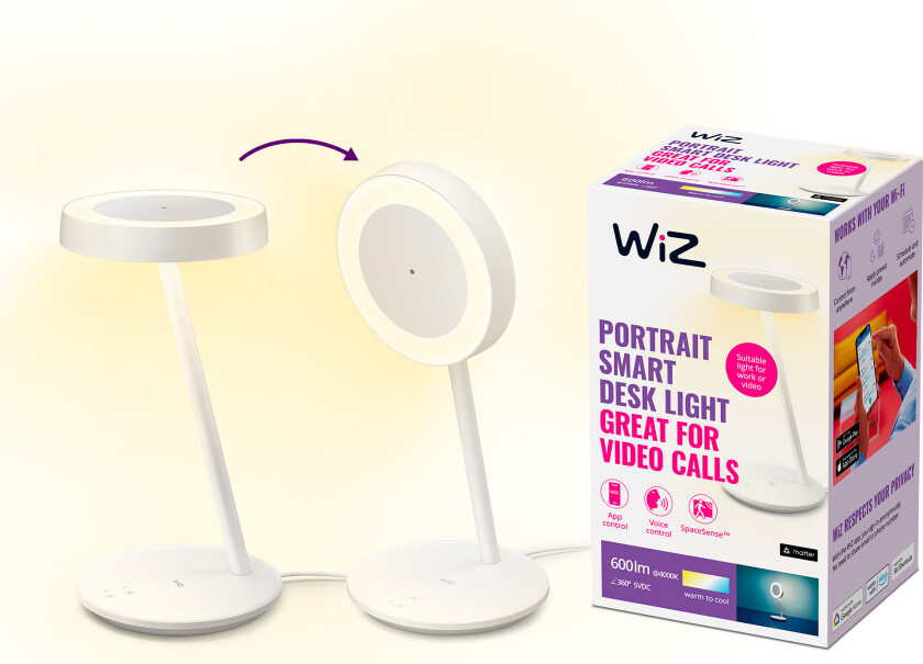 Wiz - Wi-Fi BLE Portrett Skrivebordslampe EU