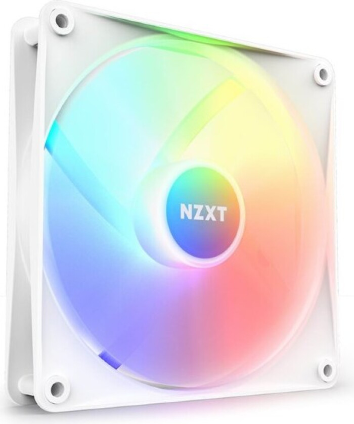 F140 RGB Core - White - Kabinettvifte - 140mm - Hvit med RGB-lys - 35 dBA