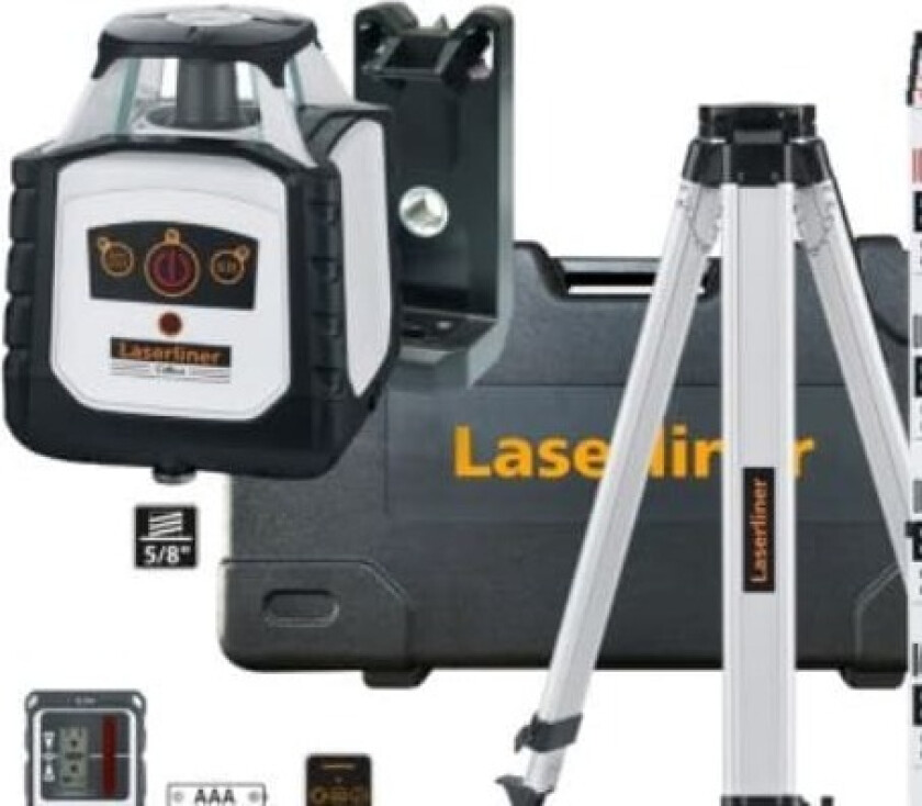Laserliner rotationslaser - 49-052205 Cubus 210 Set, rød laser, rækkevidde 200m