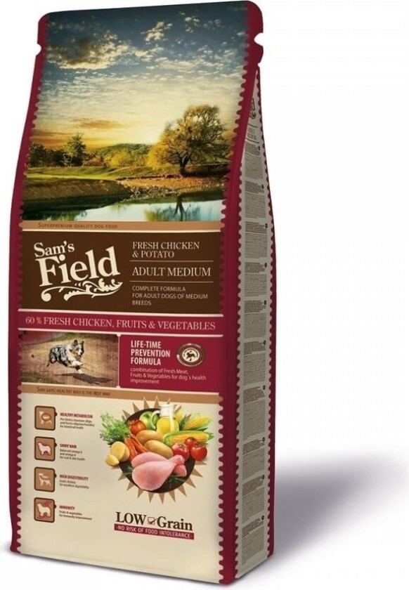 Sam's Field Adult Medium Chicken & Potato (13 kg)
