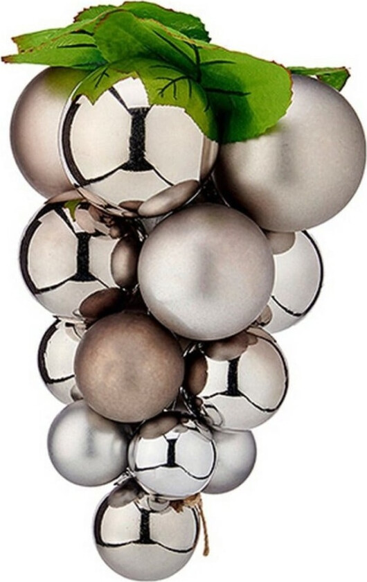 Juletrekule Druer Sølvfarget Plast 18 x 18 x 28 cm