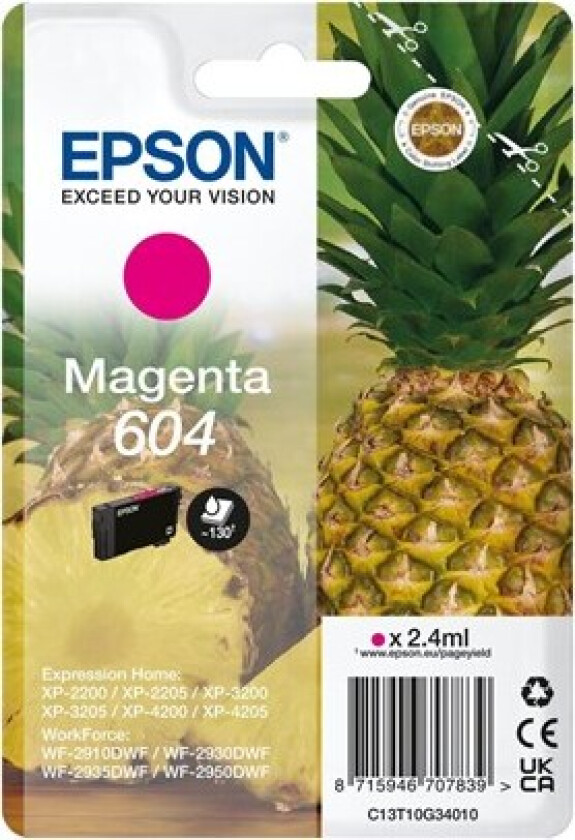 604 - magenta - original - ink cartridge - Blekkpatron Rød