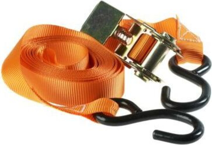 Bilde av Lastestrop skral & krog 560kg - Med skralde & krog HD 25mm x 5m orange