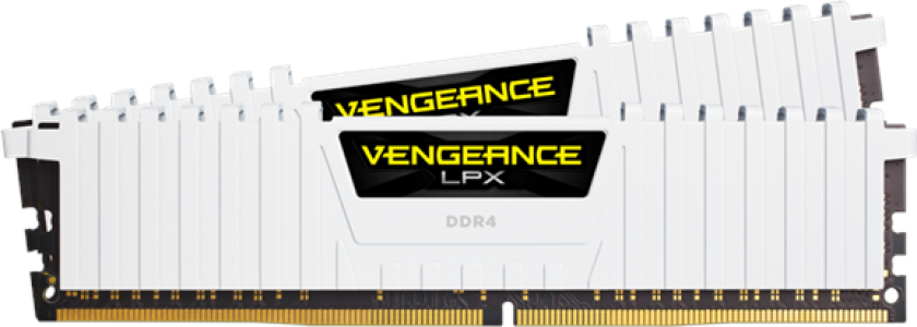 Vengeance LPX DDR4-3200 - 16GB - CL16 - Dual Channel (2 stk) - Intel XMP - Hvit