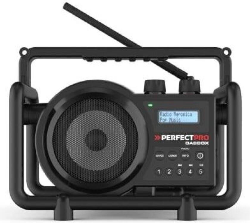 Perfectpro Dabbox, Bærbar, Digitalt, DAB+, FM, 7 W, LCD, Sort